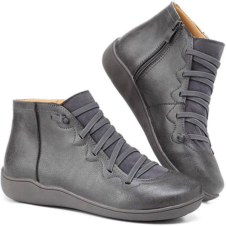 Paula | Hohe Schnürschuhe mit Reißverschluss