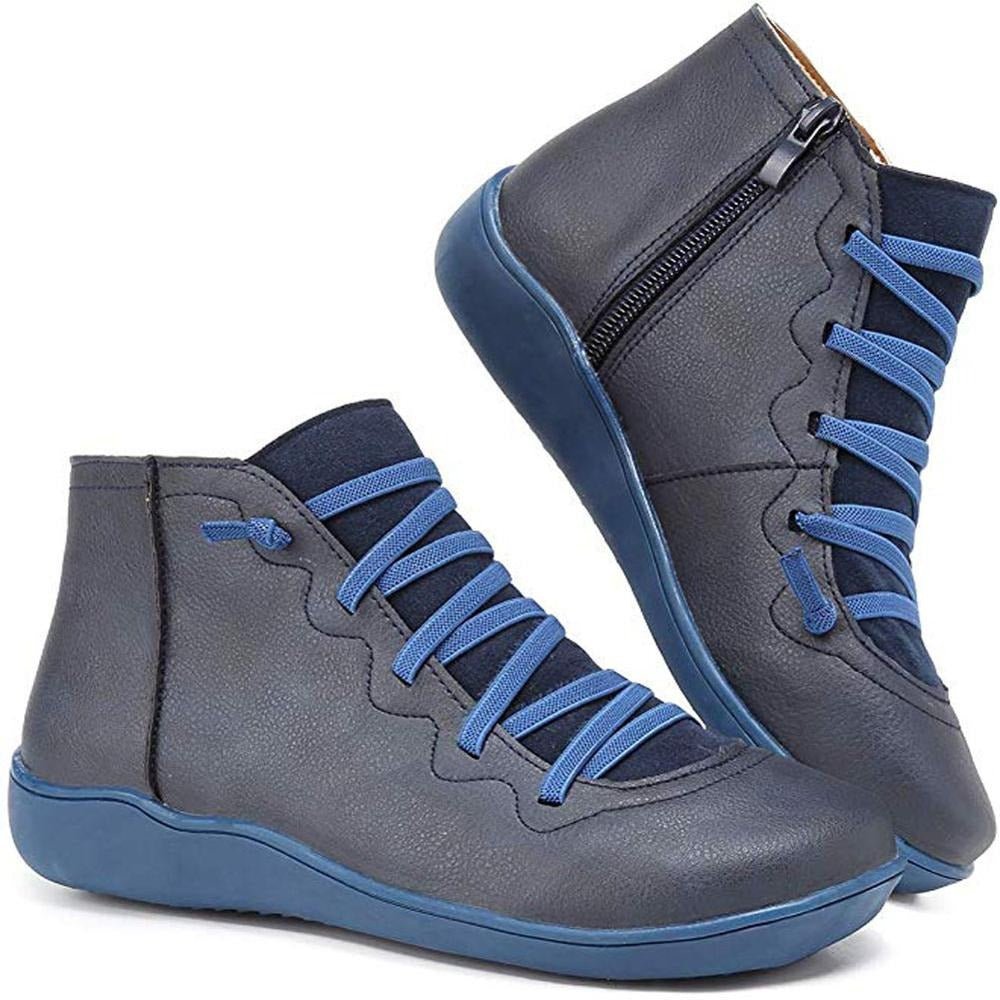 Paula | Hohe Schnürschuhe mit Reißverschluss