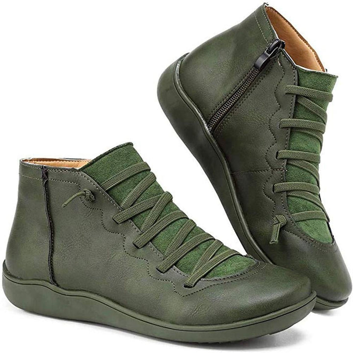Paula | Hohe Schnürschuhe mit Reißverschluss
