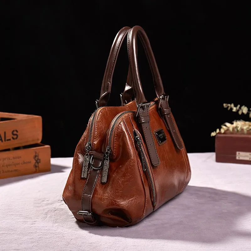 Katherine - Luxuriöse Statement-Lederhandtasche