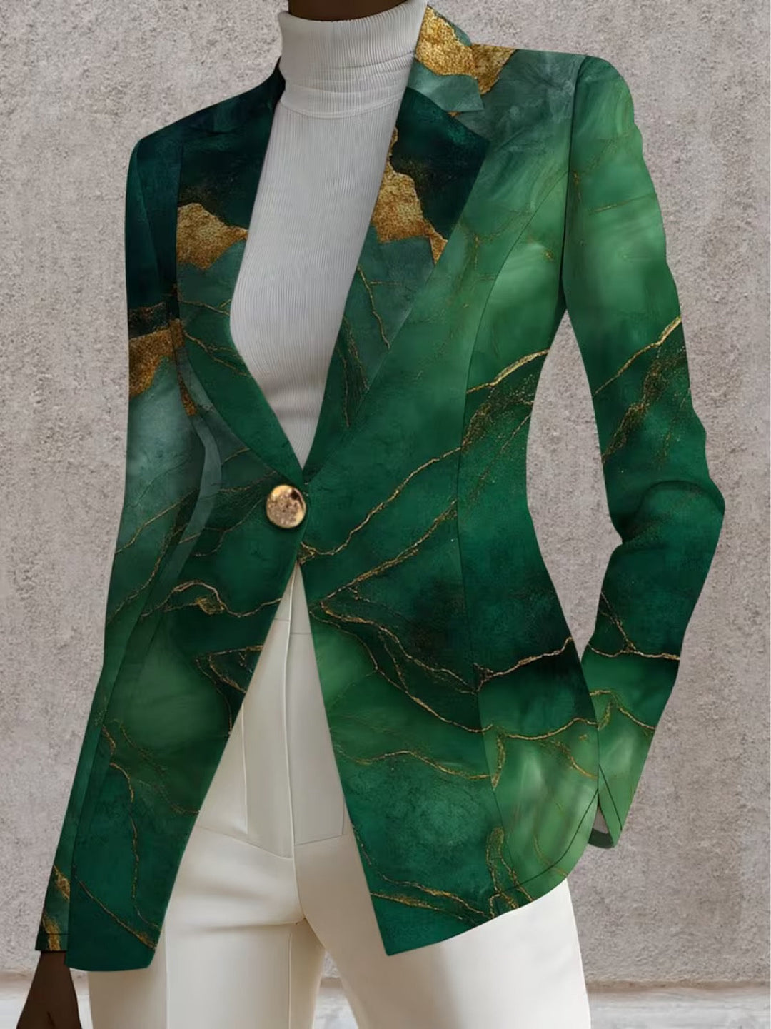 Honorine | Smaragdgrüner Marmor Blazer