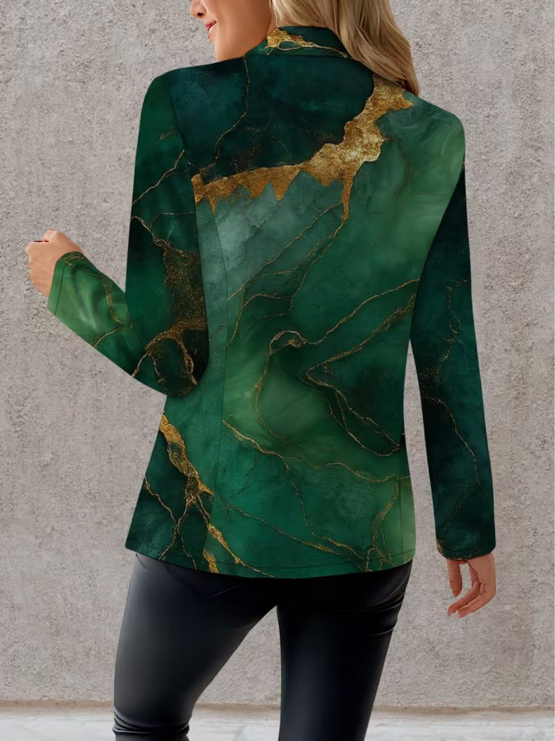 Honorine | Smaragdgrüner Marmor Blazer