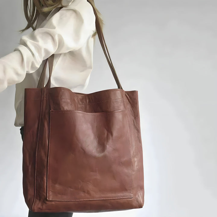 Carol - Moderne Chic Leder Tote Bag