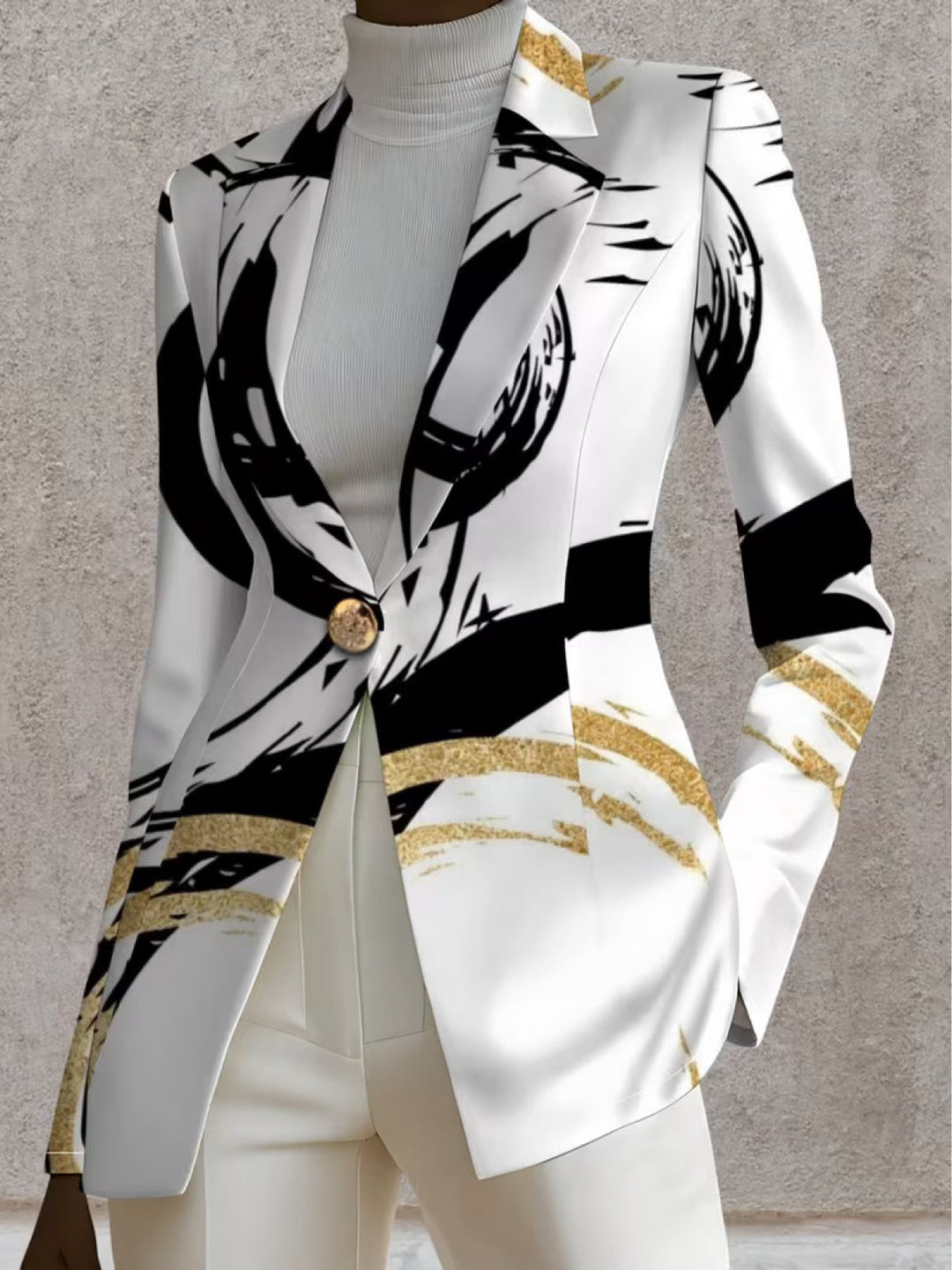 Noemine | Abstrakter Pinselstrich Blazer
