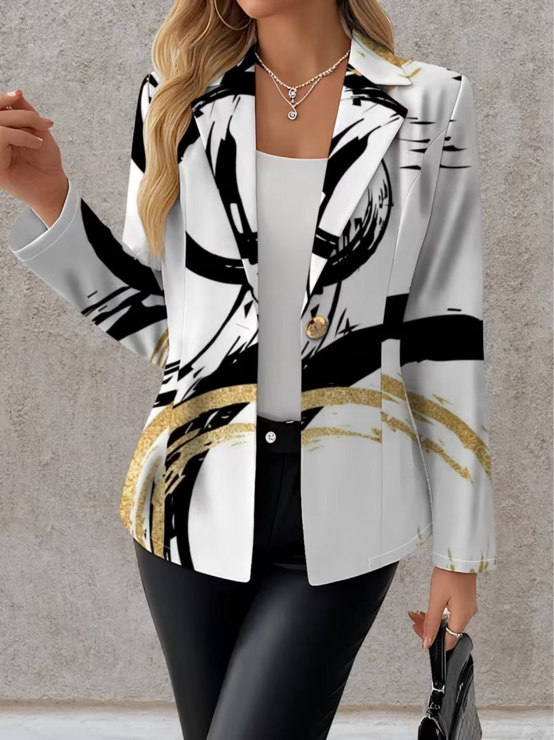 Noemine | Abstrakter Pinselstrich Blazer