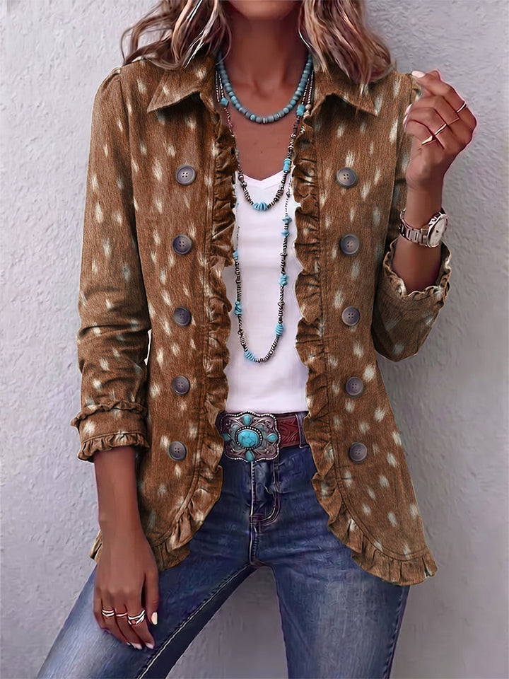Nolinda | Bohemian Tierdruck Rüschjacke