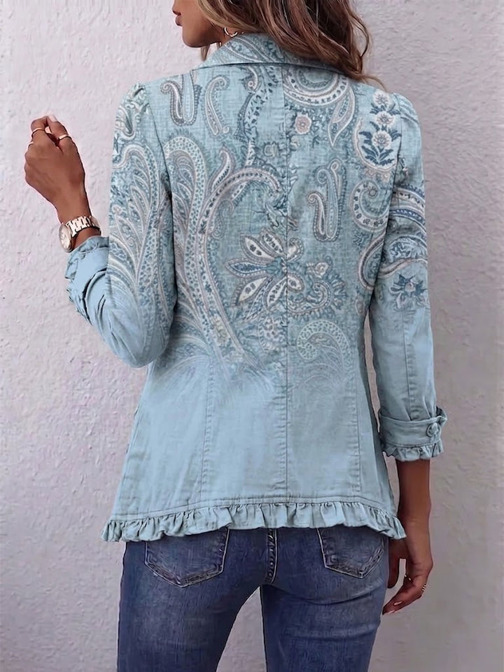 Estrella | Vintage Paisley Druck Rüschjacke