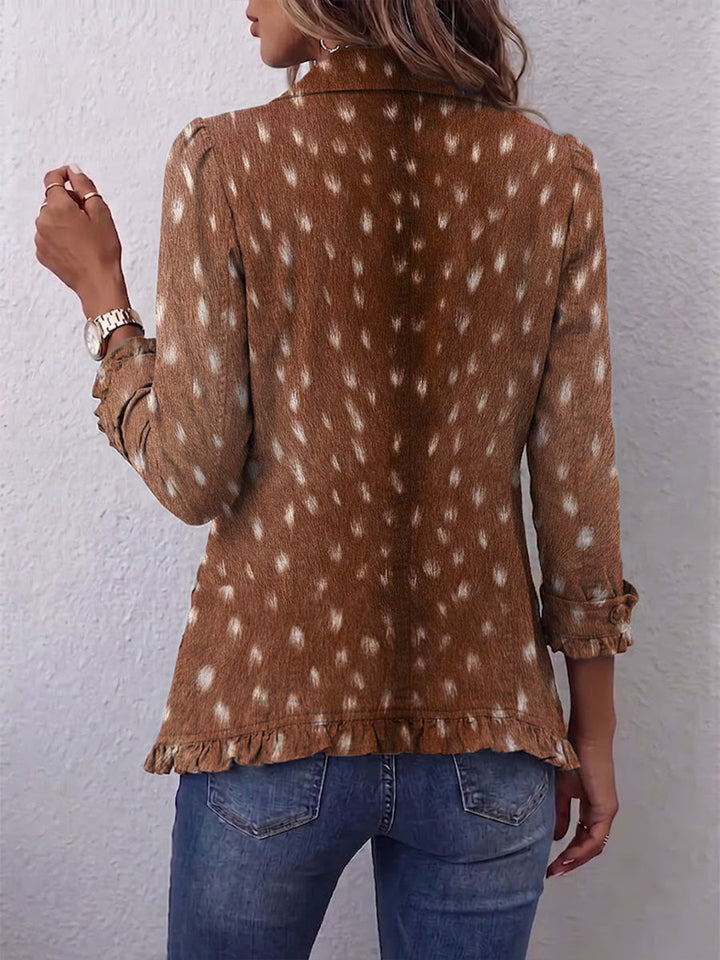 Nolinda | Bohemian Tierdruck Rüschjacke