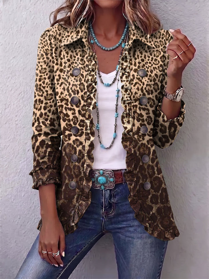 Navara | Leopardenmuster Rüschjacke
