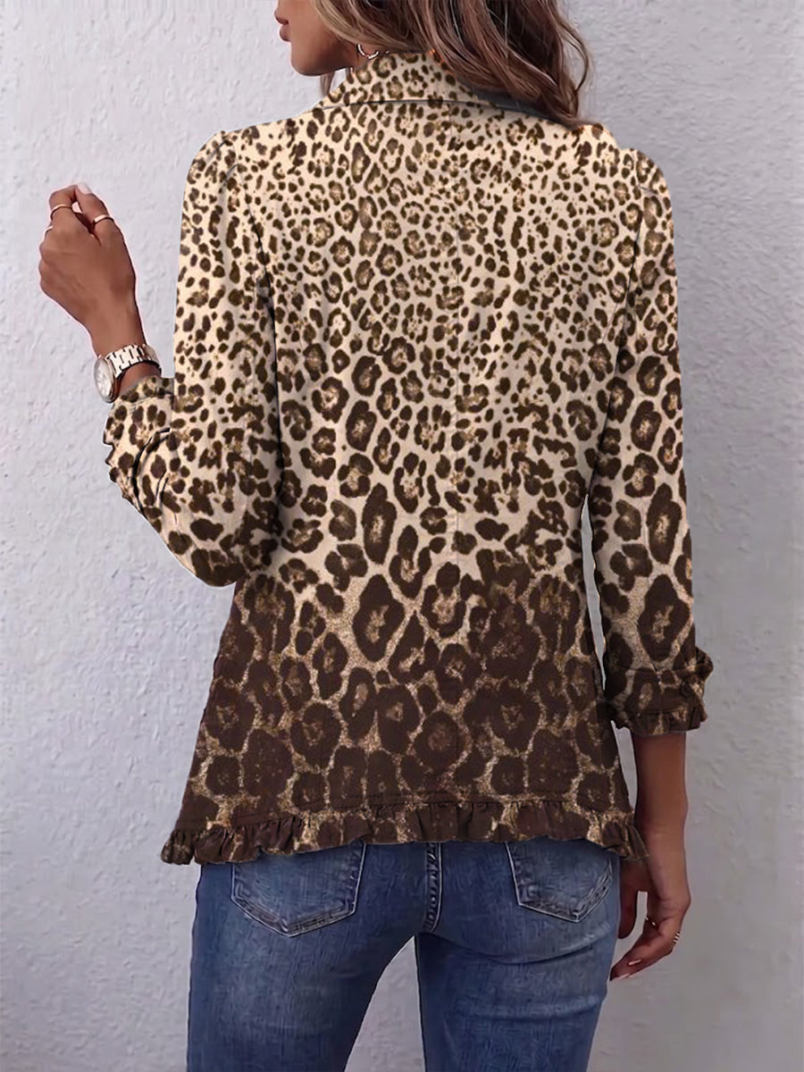 Navara | Leopardenmuster Rüschjacke