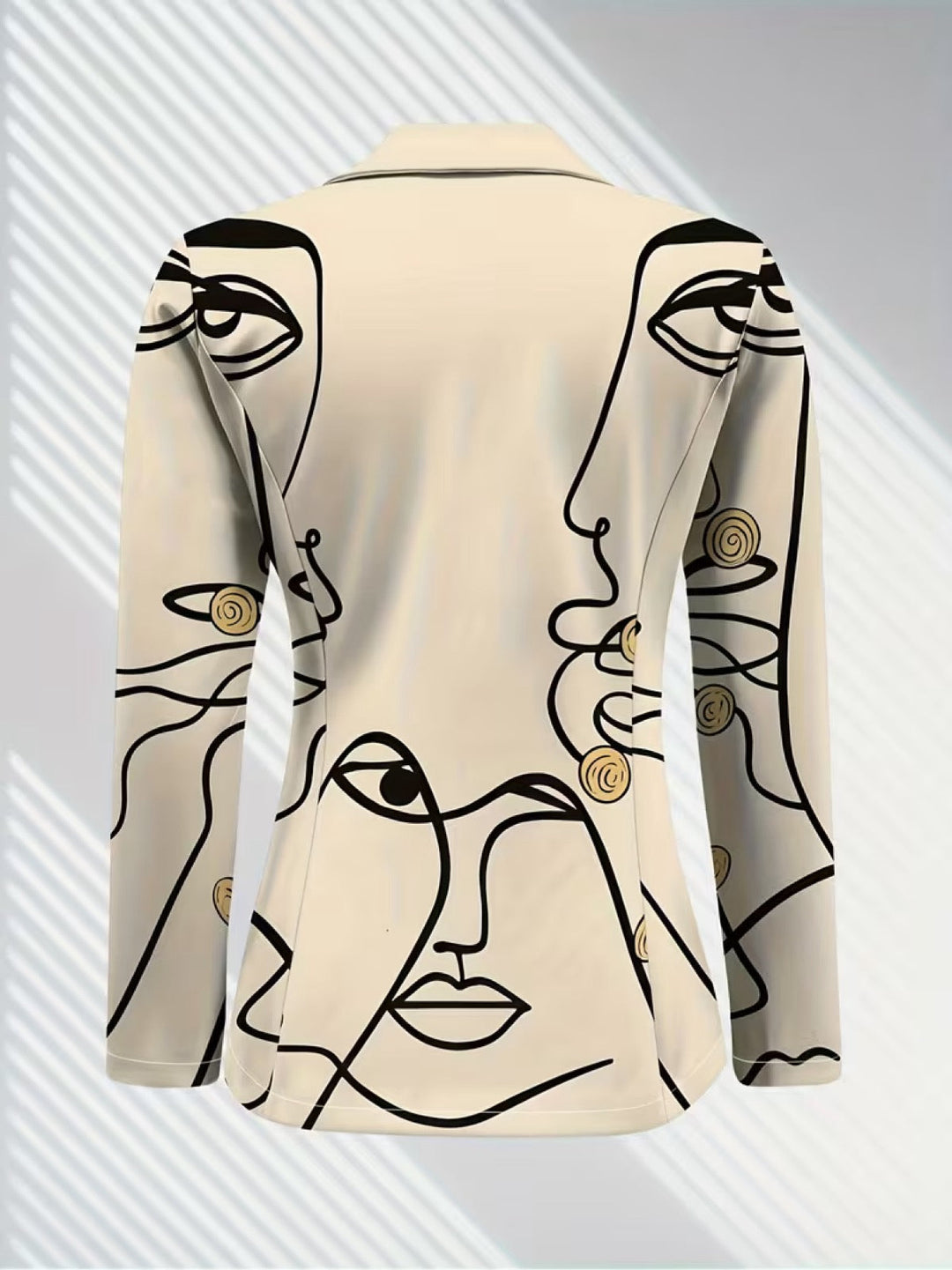 Philippinischer | Linienkunst Druck Taillierter Blazer