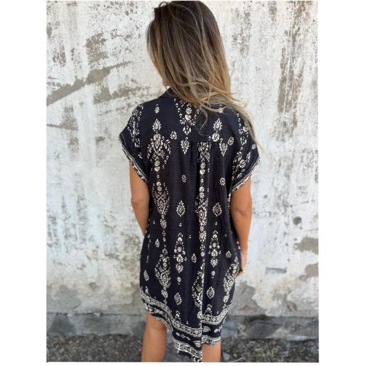 Zafira | Boho Leinenkleid