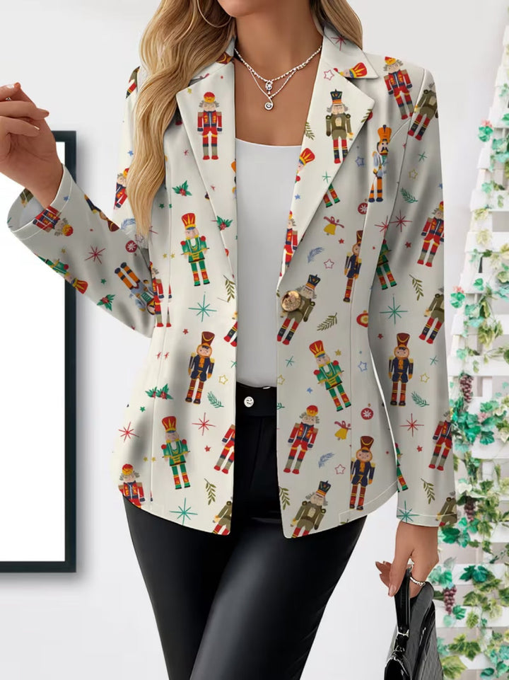 Vivenne | Nussknacker Druck Holiday Blazer